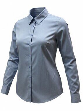 Orvis Cotton Button-up Shirt Women's Sz 6 Blue #72W